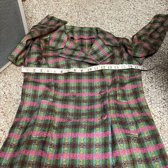 Vintage 60s/70s wool plaid suit - blazer and wide leg high rise pants - Picture 4 of 13